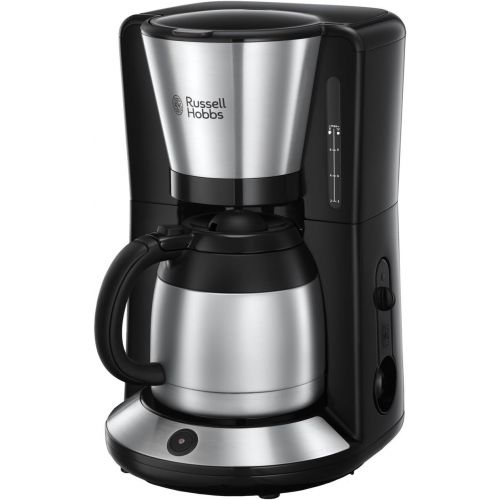  Russell Hobbs Kaffeemaschine Adventure Edelstahl, Glaskanne bis zu 10 Tassen, 1,25l, Warmhalteplatte, Abschaltautomatik, Tropf-Stopp, 1100 Watt, Filterkaffeemaschine 24010-56