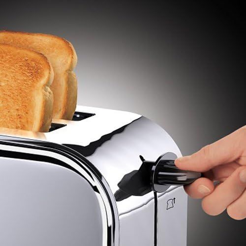  Russell Hobbs 23520-56 2-Schlitz-Langschlitz Victory Toaster (2 extra breite Langschlitzkammern fuer 4 Toastscheiben, inkl. Broetchenaufsatz, 6 einstellbare Braunungsstufen und Aufta