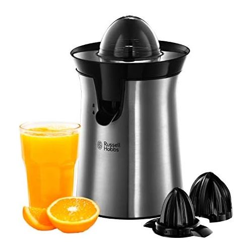  Russell Hobbs Organgenpresse & Citruspresse (2 autom. links-& rechtsrotierende Presskegel fuer Zitronen/Orangen), Tropf-Stopp-Funktion, spuelmaschinenfest, BPA-frei, Zitruspresse ele