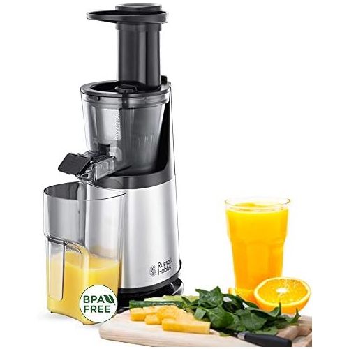  Russell Hobbs 25170-56 Slow-Juicer (Entsafter fuer Obst und Gemuese, 3 Siebeinsatze (fein, grob und gefrorene Fruechte), inkl. Ruecklauffunktion, BPA-frei, elektrische Obstpresse, Saft