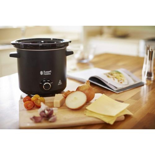  Russell Hobbs Slow Cooker, Schongarer Chalkboard, Keramik-Gartopf, matte Tafel-Oberflache, 3 Temperatureinstellungen, 3.5l, 200 Watt, Slowcooker 24180-56