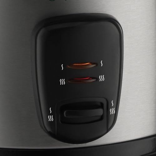  Russell Hobbs Reiskocher 1,8l, inkl. Dampfgarer-Einsatz, Warmhaltefunktion, antihaftbeschichteter Gartopf, Reisloeffel & Messbecher, Schongarer fuer Gemuese & Fisch, Cook@Home 19750-5