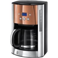 Russell Hobbs Digitale Kaffeemaschine Luna Edelstahl/Kupfer, programmierbarer Timer, bis 12 Tassen, 1,5l Glaskanne, Warmhalteplatte, Abschaltautomatik, 1000W, Filterkaffeemaschine