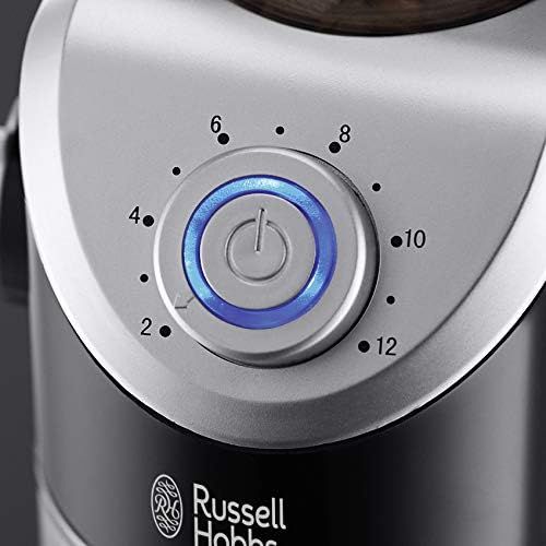  Russell Hobbs Kaffeemuehle Classics, hochwertiges Scheibenmahlwerk, elektrisch, variable Mahlgradeinstellungen fuer Kaffeebohnen, Nuesse, Gewuerze, Getreide, 23120-56