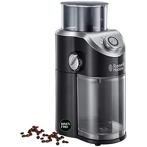  Russell Hobbs Kaffeemuehle Classics, hochwertiges Scheibenmahlwerk, elektrisch, variable Mahlgradeinstellungen fuer Kaffeebohnen, Nuesse, Gewuerze, Getreide, 23120-56