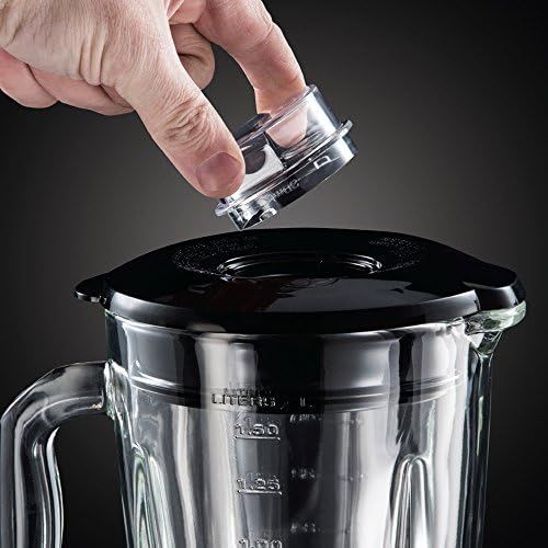  Russell Hobbs Standmixer Glas Steel 2-in-1, inkl. To-Go-Becher & Deckel, 1.5l Glasbehalter, Mixer 0.8 PS-Motor, Impuls-/Ice-Crush Funktion, mini Smoothie-Maker 23821-56