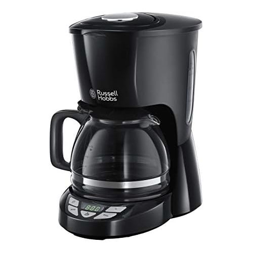  Russell Hobbs Digitale Kaffeemaschine Textures+, programmierbarer Timer, bis 10 Tassen, 1,25l Glaskanne, Warmhalteplatte, Abschaltautomatik, Tropf-Stopp, 975W, Filterkaffeemaschine