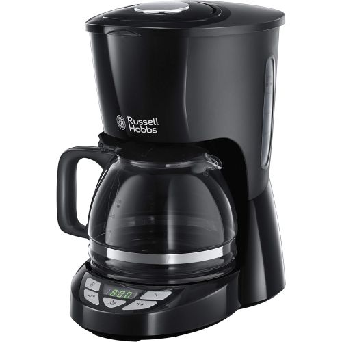  Russell Hobbs Digitale Kaffeemaschine Textures+, programmierbarer Timer, bis 10 Tassen, 1,25l Glaskanne, Warmhalteplatte, Abschaltautomatik, Tropf-Stopp, 975W, Filterkaffeemaschine