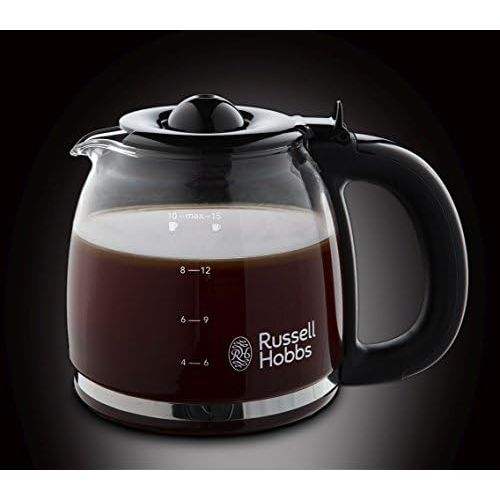  Russell Hobbs Kaffeemaschine Adventure Edelstahl, Glaskanne bis zu 10 Tassen, 1,25l, Warmhalteplatte, Abschaltautomatik, Tropf-Stopp, 1100 Watt, Filterkaffeemaschine 24010-56