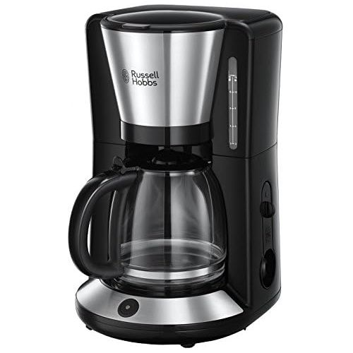  Russell Hobbs Kaffeemaschine Adventure Edelstahl, Glaskanne bis zu 10 Tassen, 1,25l, Warmhalteplatte, Abschaltautomatik, Tropf-Stopp, 1100 Watt, Filterkaffeemaschine 24010-56