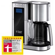 Russell Hobbs Digitale Kaffeemaschine Elegance Edelstahl, Timer-Funktion, bis 10 Tassen, 1,25l Glaskanne, 1600W, Schnellheizsystem, Warmhalteplatte, Abschaltautomatik, Filterkaffee