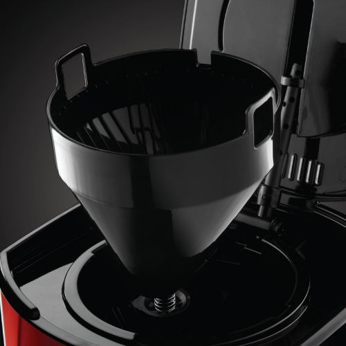  Russell Hobbs Digitale Kaffeemaschine Luna rot, bis 12 Tassen, 1,5l Glaskanne, programmierbarer Timer, Warmhalteplatte, Abschaltautomatik, 1000W, Filterkaffeemaschine 23240-56