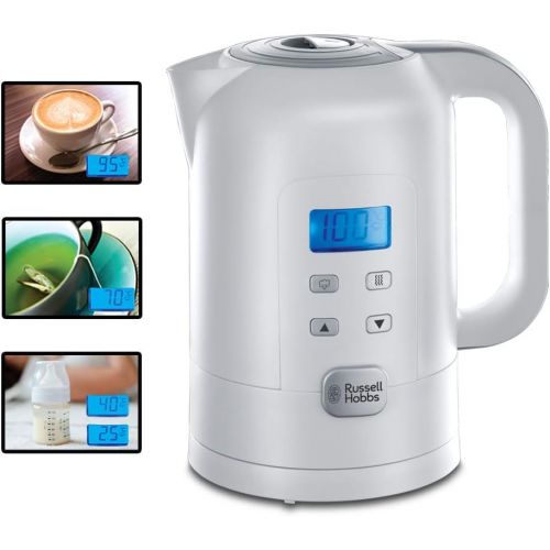  Russell Hobbs Wasserkocher Precision, 1,7l, 2200W, digitale Temperatureinstellung & LCD Anzeige, 25°-100°C einstellbar fuer die Zubereitung von Babynahrung & Tee, Warmhaltefunktion,