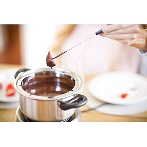  Russell Hobbs Fondue Set Fiesta (Kasefondue, Schokofondue oder OEl-Fondue), 6 Gabeln, spuelmaschinenfester Edelstahl-Topf, 1200 Watt, elektrisches Fondueset 22560-56