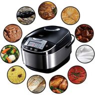 Russell Hobbs Multicooker 5,0l (digitales Display + Timer), 11 Kochprogramme (Schongarer, Dampfgarer, Slow Cooker, Reiskocher, Joghurtbereiter etc.), Anti-Kondensations-Deckel, Coo