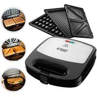 Russell Hobbs Multifunktionsgerat 3-in-1 Fiesta (Sandwich Maker, Waffeleisen, Kontaktgrill), spuelmaschinengeeignete & antihaftbeschichtete Platten (erweiterbar: Cake Pop, Mini Donu