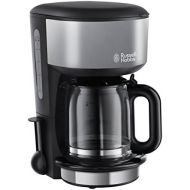 Russell Hobbs Glas-Kaffeemaschine Colours Plus+ Storm Grey, 1.25l, Brausekopf-Technologie, Glaskanne, 1000 Watt, 20132-56, schwarz/grau