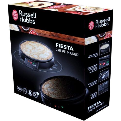  Russell Hobbs Crepes Maker Fiesta (Ø 30cm, antihaftbeschichtete Platte, inkl. Teigverteiler & Crepes-Wender), 1000 Watt, Crepesmaker 20920-56