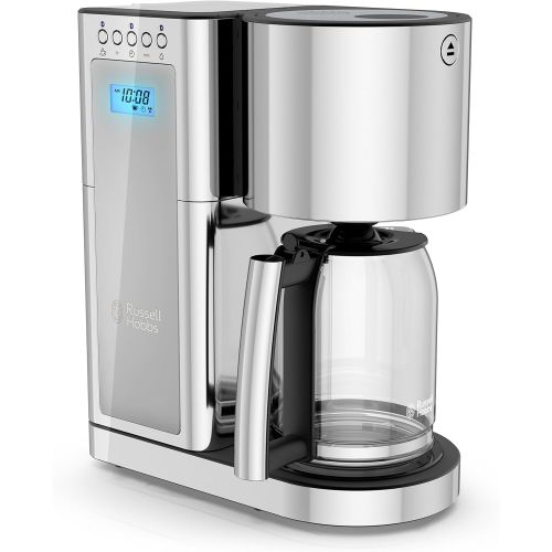  Russell Hobbs Glass Series 8-Cup Coffeemaker, Silver & Stainless Steel, CM8100GYR