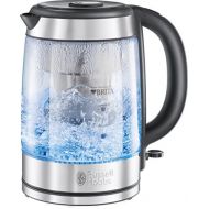 Visit the Russell Hobbs Store Russell Hobbs Glass Clarity Kettle with Integrated BRITA Water Filter, 1.0 L + 0.5 L Filter Insert, 2200 W, Lighting Includes Free Filter Cartridge, Capacity Marker, Tea Maker 2076