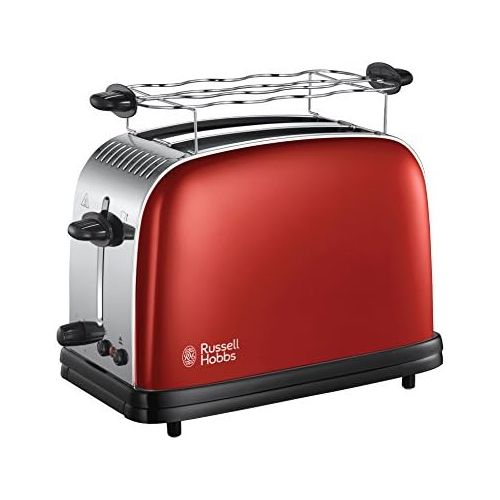  [아마존베스트]Russell Hobbs Toaster Colours+ Red, 2 Extra Wide Toast Slots, 1670W, 23330-56 & Kettle, Legacy Red, 1.7L, 2400W, Quick Boil Function, Quiet Boil Technology, Optimised Spout