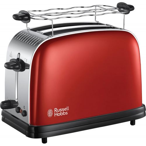  [아마존베스트]Russell Hobbs Toaster Colours+ Red, 2 Extra Wide Toast Slots, 1670W, 23330-56 & Kettle, Legacy Red, 1.7L, 2400W, Quick Boil Function, Quiet Boil Technology, Optimised Spout