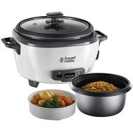 [아마존베스트]Russell Hobbs rice cooker small 0.8l (incl. Steamer insert, keep warm function, non-stick coated cooking pot, rice spoon & measuring cup) slow cooker for vegetables & fish 27030-56