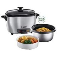 [아마존베스트]Russell Hobbs 23570-56 rice cooker MaxiCook, keep warm function, 2.5 l, incl. Dampfgarer usage, rice spoon, measuring cup, 1000 watts, stainless steel/black