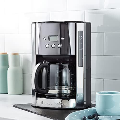  [아마존베스트]Russell Hobbs Luna 23241-56 Digital Coffee Machine Grey Programmable Timer, up to 12 Cups, 1.5 L Glass Jug, 1000 W, Warming Plate, Automatic Shut-Off, Filter Coffee Machine