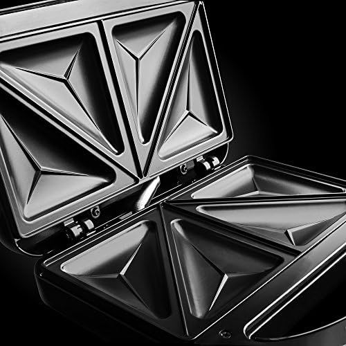  [아마존베스트]Russell Hobbs Cook@Home 24530-56 Sandwich Toaster Non-Stick Extra Deep Plates Stainless Steel / Black