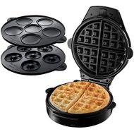 [아마존베스트]Russell Hobbs Multifunctional device round 3-in-1 Fiesta (waffle iron, mini cupcake maker and mini donut maker), dishwasher safe and non-stick coated plates, 900 Watt, 24620-56