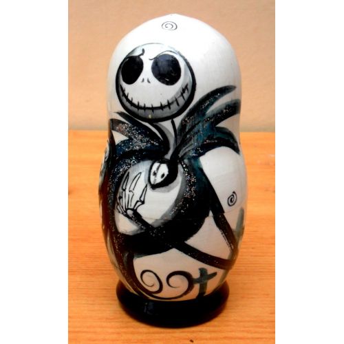  Russian Nesting Doll Russian nesting Doll The Nightmare before Christmas Jack Skellington. Set of 5 piece. Hand-painted in Russia.