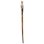 Rustic Axentz Wood Walking Trekking Hiking Pole Stick with Twine Grip, Rubber Tip, Wrist Strap, 46, Carved Eagle