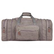 Rustic Town 20 inch Expandable Canvas Duffle Bag - Carry On Airplane luggage Weekender Bag