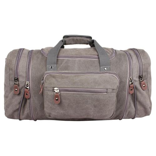  Rustic Town 20 inch Expandable Canvas Duffle Bag - Carry On Airplane luggage Weekender Bag