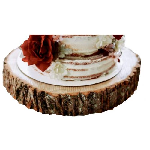  Rustic Wood Slices 16 inch Wood Slice Cake Stand, Wood Slab 16 inches, Cake Stand 16 inch, Wedding Cake Stand 16”, Rustic Cake Stand