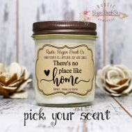 RusticSugarCreekCo Theres No Place Like Home Candle, New Home Gift, Housewarming Gift, Personalized Candle, First Home Gift, Moving Gift, New Homeowners Gift