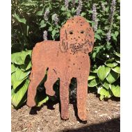 RusticaOrnamentals Golden-doodle Garden Stake or Wall Art, Pet Memorial, Garden Art, Rust, Metal, Lawn Ornament, Outdoor, Wall Art, Dog, Garden Ornament, Sign