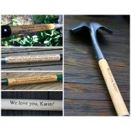 Rusticcraftdesign Garden Shovel - Ceremonial Shovel - Personalized Gardener Gift - Hand engraved custom designed- Groundbreaking Shovel- Retirement Gift