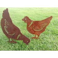 RustyRoosterMetalArt Rusty Hen / Chicken Garden Decor / Chicken gift / Metal Hen Gift / Metal Garden Ornament / Rusty Metal Chicken / Rusty Garden Decor / Hen