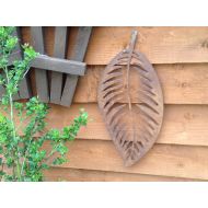 RustyRoosterMetalArt Rusty Leaf Garden Art  Rusty Metal Leaf Decor  Garden Leaf Gift  Contemporary Garden Art  Leaf Garden Decoration  Leaf Garden Ornament