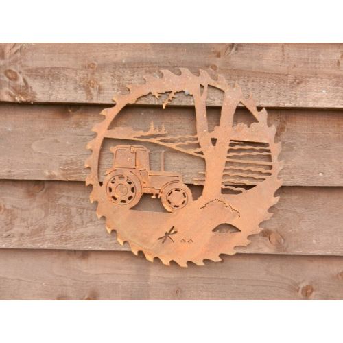  RustyRoosterMetalArt Tractor Wall Decor  Rusty Metal Tractor Art  Tractor Garden Wall Decor  Tractor Gift  Tractor Wall Art  Tractor Farm Gift  Garden Gift