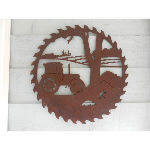  RustyRoosterMetalArt Tractor Wall Decor  Rusty Metal Tractor Art  Tractor Garden Wall Decor  Tractor Gift  Tractor Wall Art  Tractor Farm Gift  Garden Gift