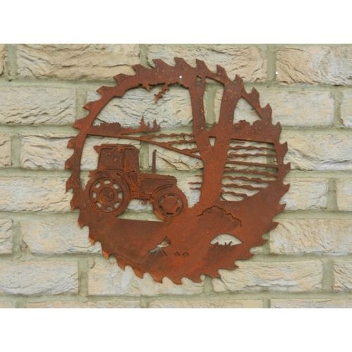  RustyRoosterMetalArt Tractor Wall Decor  Rusty Metal Tractor Art  Tractor Garden Wall Decor  Tractor Gift  Tractor Wall Art  Tractor Farm Gift  Garden Gift