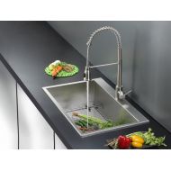 Ruvati RVC2398 Stainless Steel Kitchen Sink and Stainless Steel Faucet Set