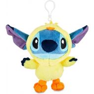 Ruz Disney's Stitch, Dressed as a Chick Easter Plush Clip 5.9 inches Tall, Blue, Yellow, Basket Stuffer, Party Favor