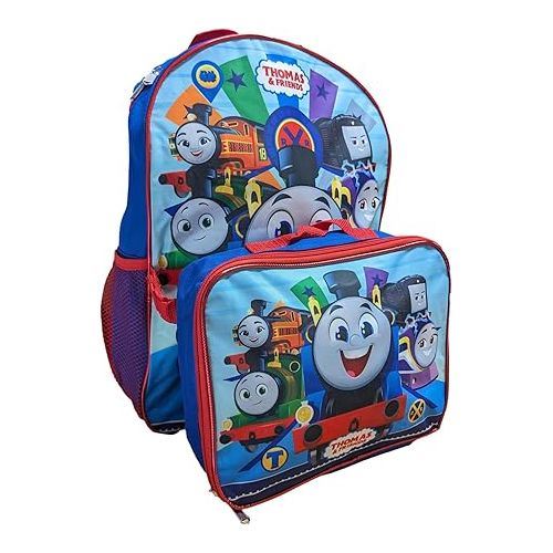  Ruz Thomas Train and Friends 16 Inch Backpack with Detachable Lunch Box