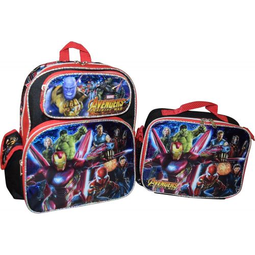 Ruz Marvel Avengers Infinity War 12 School Backpack And Insulated Lunch Box Set