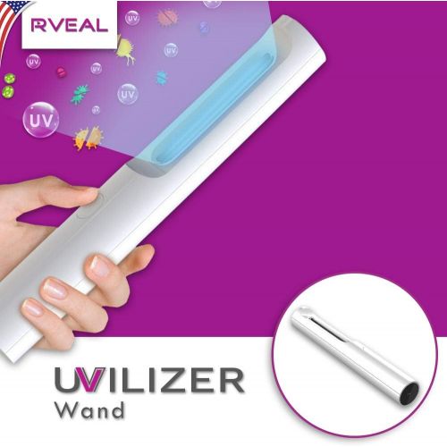  Rveal UVILIZER Flip Handheld Portable Sterilizer Mini UV Light Sanitizer 99.99% of Germs (Disinfect w/Foldable, 2W Long-Life UV-C Lamp, Auto-Off)