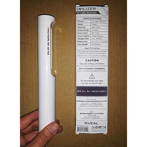  Rveal UVILIZER Flip Handheld Portable Sterilizer Mini UV Light Sanitizer 99.99% of Germs (Disinfect w/Foldable, 2W Long-Life UV-C Lamp, Auto-Off)